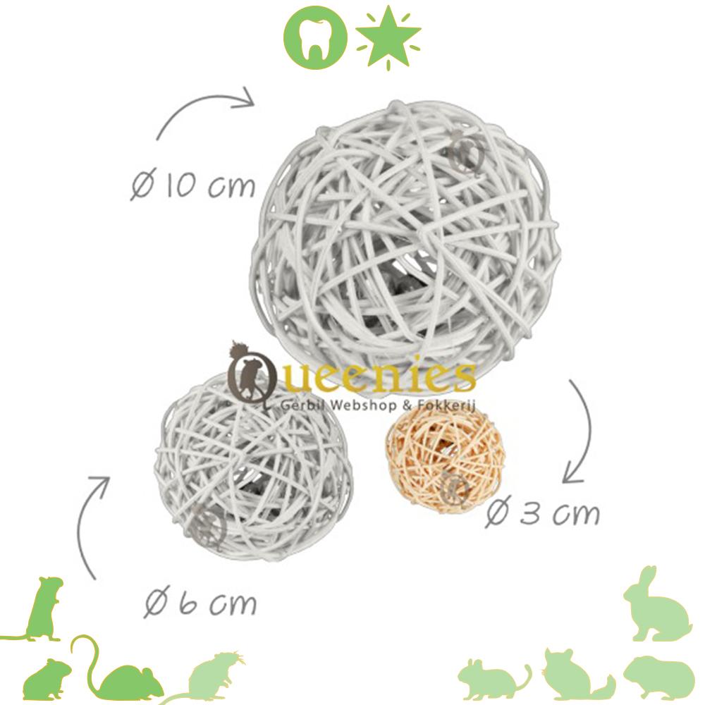 Gevlochten Wilgenbal 3 cm