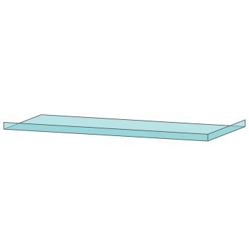 ABS plateau met gehard glas voor terrarium