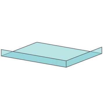 ABS plateau met 2 cm opstaande rand