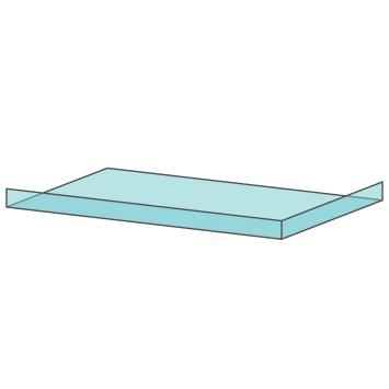 Plateau met gehard glas voor grote terraria