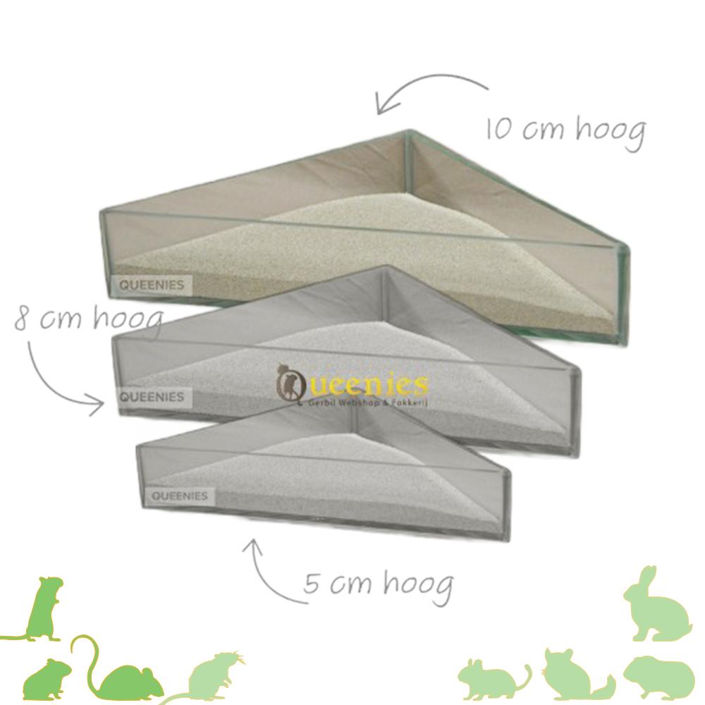 Driehoek zandschaaltjes voor knaagdieren