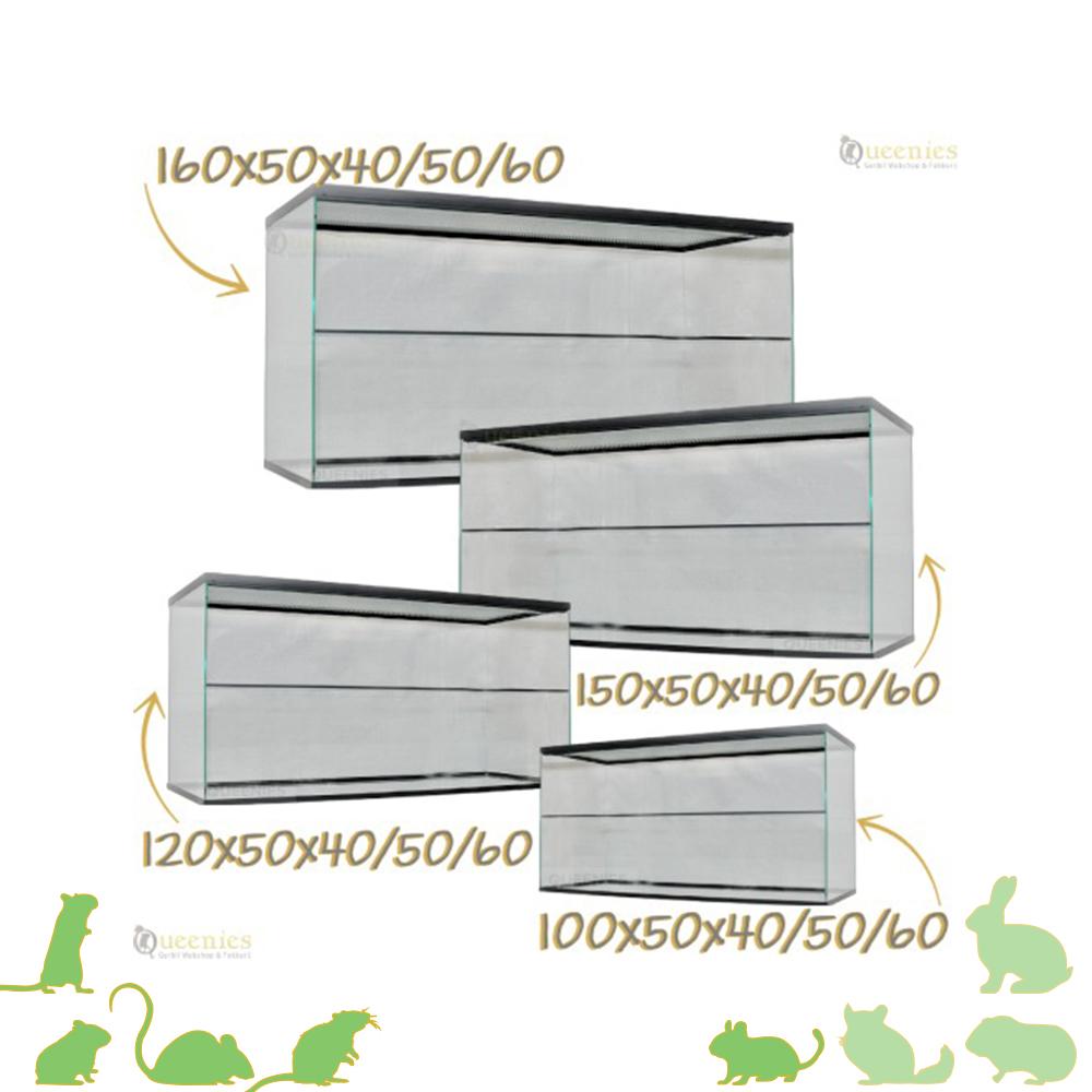 Goudhamster terrarium met schuifruiten zonder plateaus