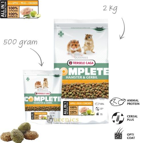 Belangrijke eigenschappen voor hamster voeding en gerbilvoer