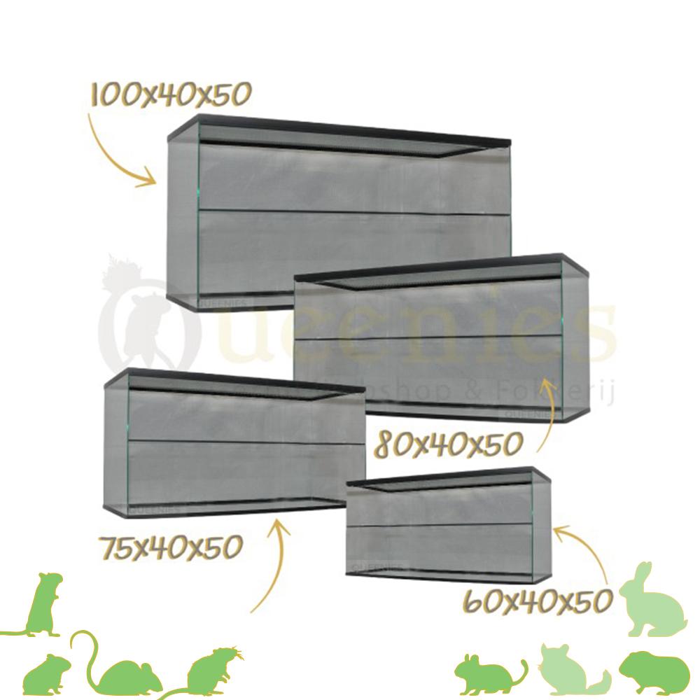 Hamsterkooi Terrarium met schuifruiten zonder plateaus