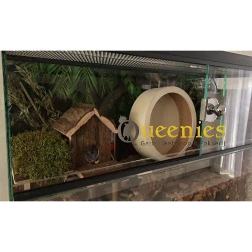 Handvat voor schuifruiten van terrarium