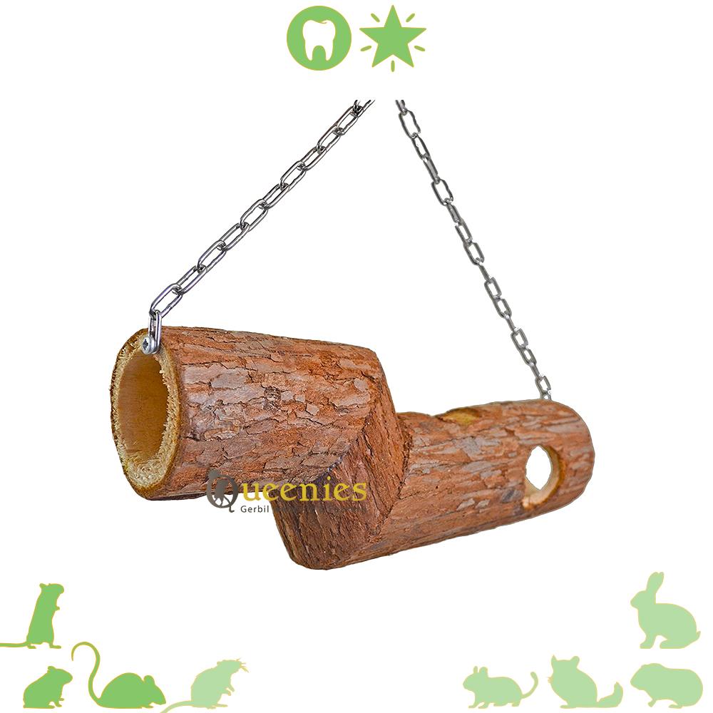 Hoektunnel met Ketting 25 cm voor Gerbils