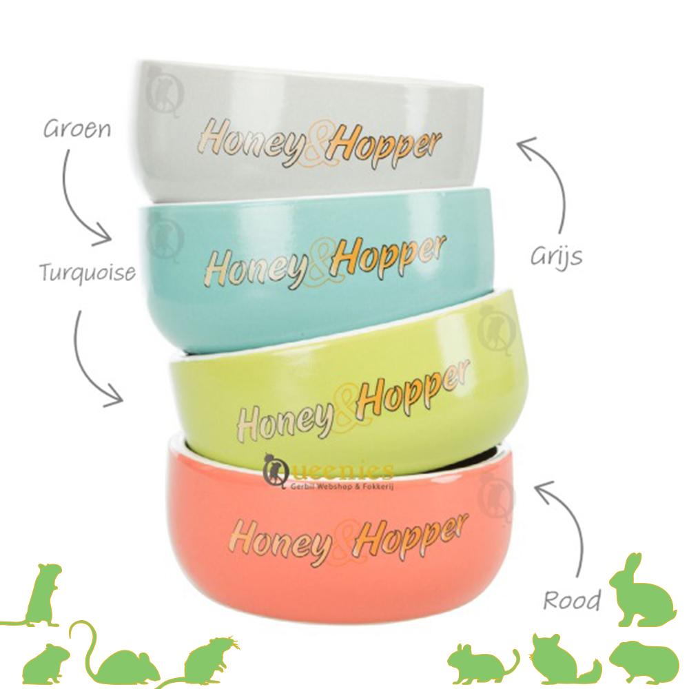 Honey en Hopper keramische voerbak voor knaagdieren