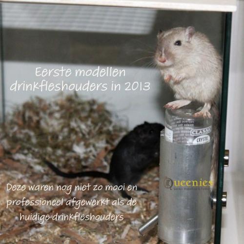 Knaagvrije drinkfleshouder voor knaagdieren en gerbils
