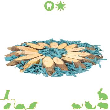 Ovale houtschijven voor hamsterscaping