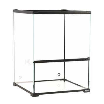 Glazen paludarium met openslaande voordeur