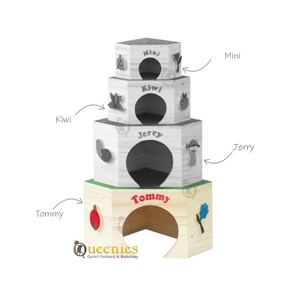 Houten Huisjes Hoekmodel Tommy