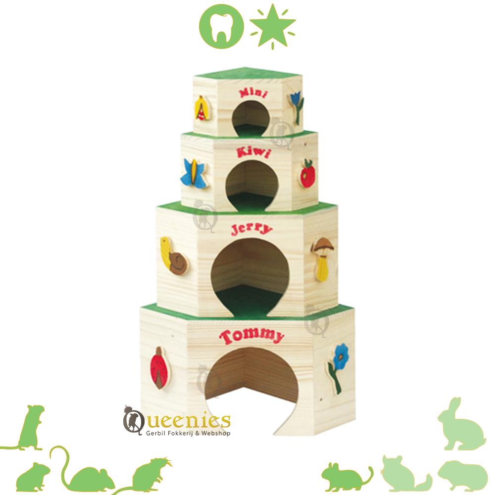 Houten Huisjes Hoekmodel