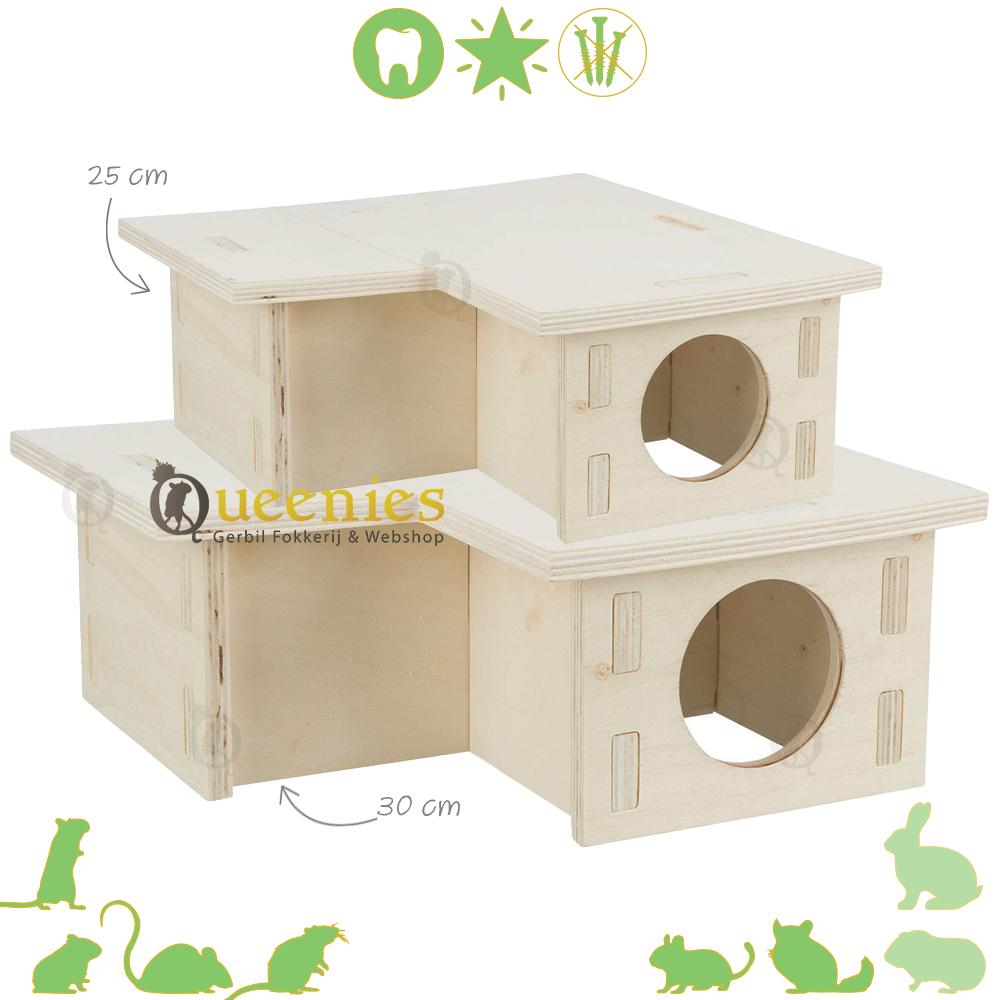 Goudhamsterhuis met meerdere kamers