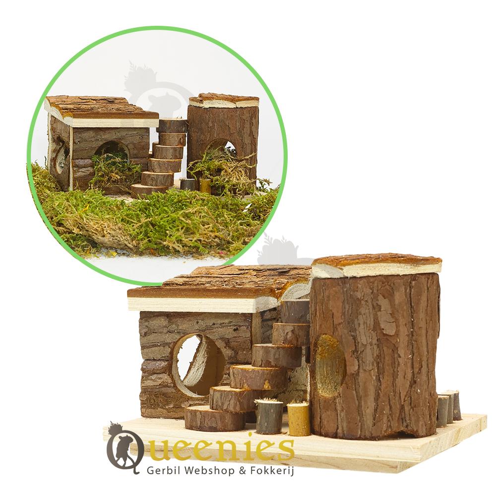 Gerbilscaping met knaagdier huisjes Tory