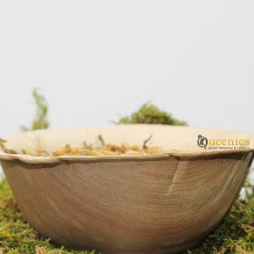 Ronde Palmblad voerschaal voor Gedroogde grassen