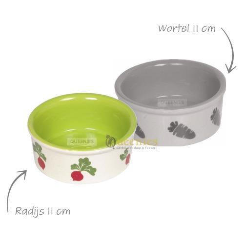 Ronde groene Radijs voerbak voor Degoes