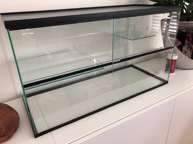 Hamsterkooi van glas 75x30x40