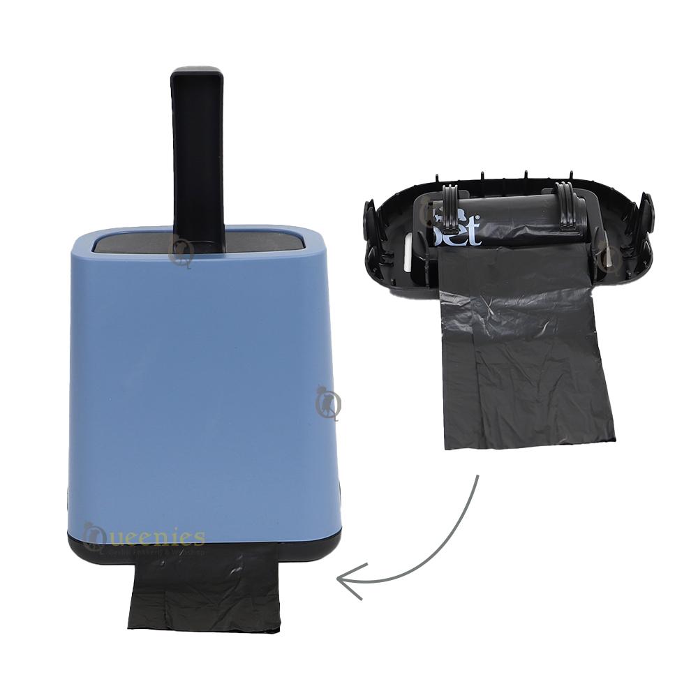 Set van kattenbakschep en opbergbox