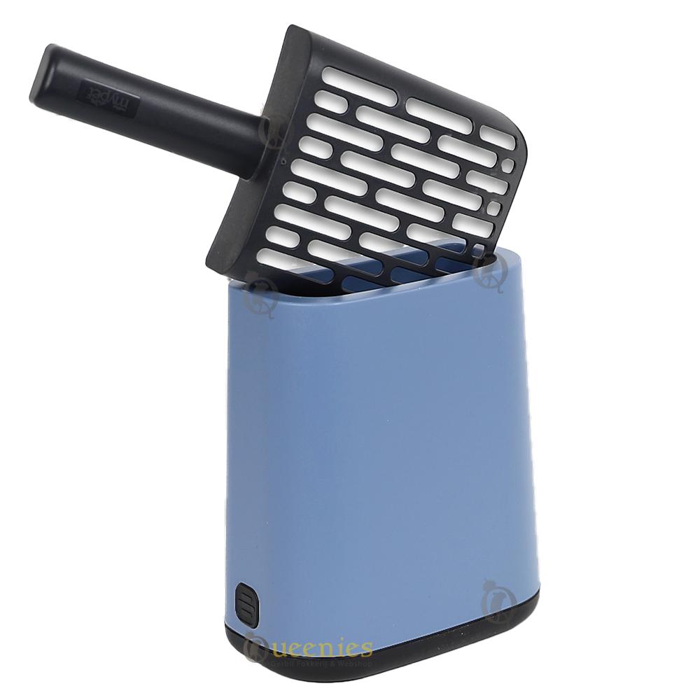 Kattenbakschep met ingebouwd afvalzaksysteem en stijlvol ontwerp