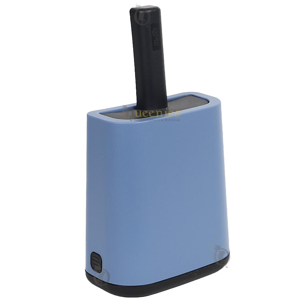 Kattenbakschep opbergbox met ingebouwd afvalzakje, blauw