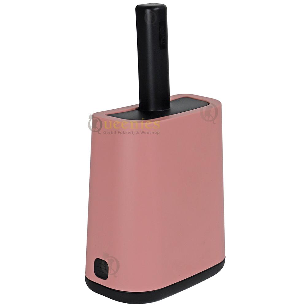 Duurzame kattenbakschep in opbergbox, roze