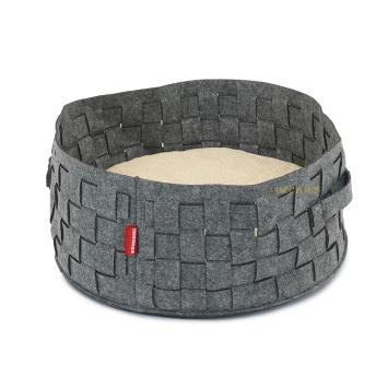 Zachte ronde kattenmand met kussen voor katten