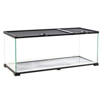 Glazen terrarium met uitneembare bak voor zand en bodembedekking
