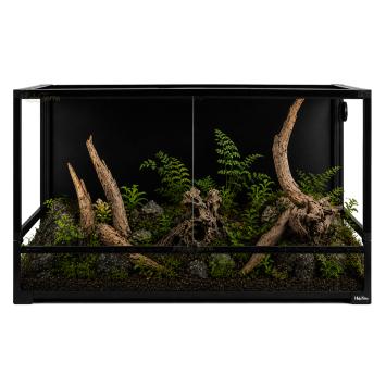 Groot terrarium voor knaagdieren en reptielen met glas
