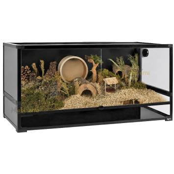 Knock down glazen terrarium 120x60x60 cm met schuifruiten