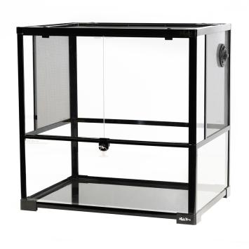 Reptielen terrarium glas met ventilatie en stevige constructie