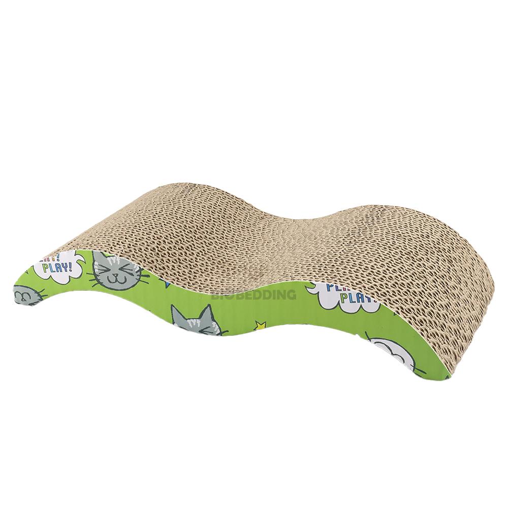 Krabkarton golfvorm met kattenprint