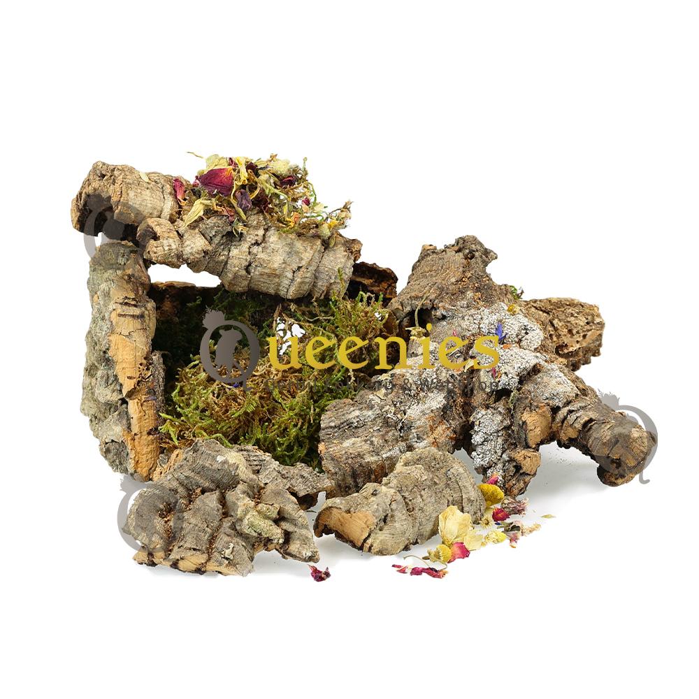 Knaagdieren kurk verwerken in terrarium