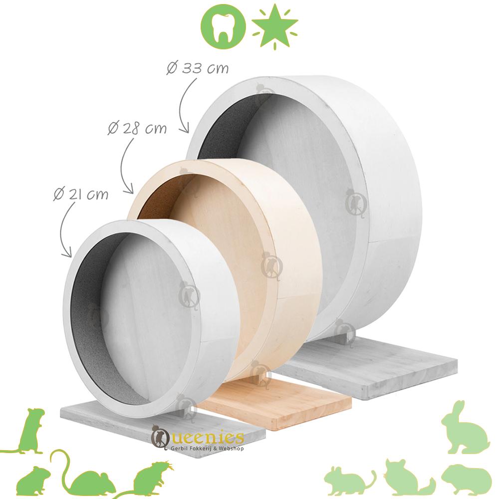 Houten loopwiel 28 cm voor Syrische goudhamster