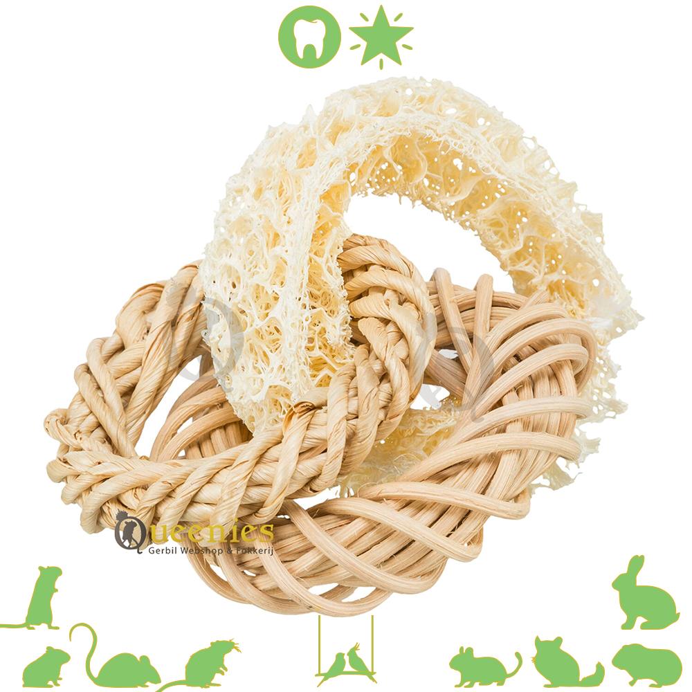 Luffa Wilgen ringen - Luffa Wilgen speelgoed voor Knaagdieren en Konijnen