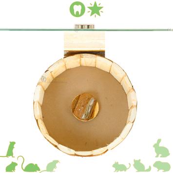 stil hamster looprad van hout met stevige standaard