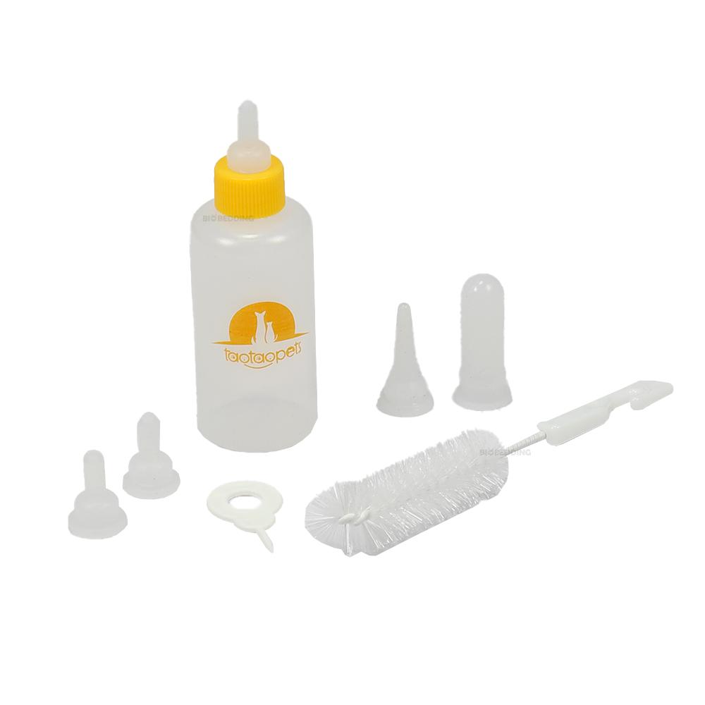 Melkfles voor jonge dieren met borsteltje en spenen