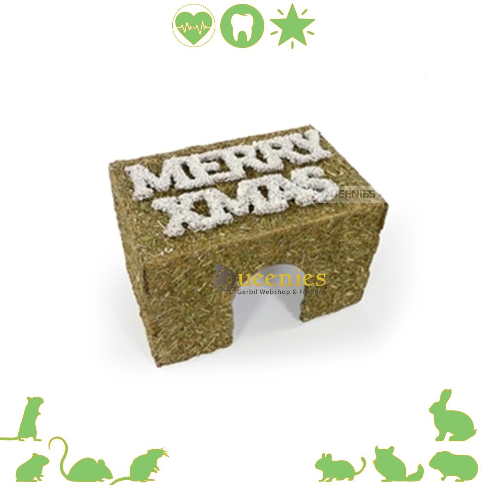 Merry Xmas Kersthuis – Hooi huis voor Knaagdieren en Konijnen