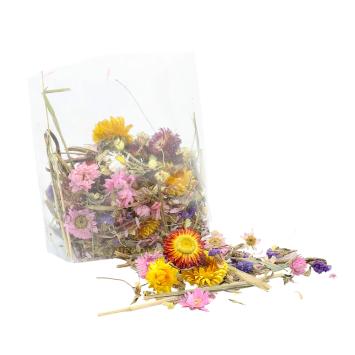 Droogbloemenmix met diverse bloemen en stengels