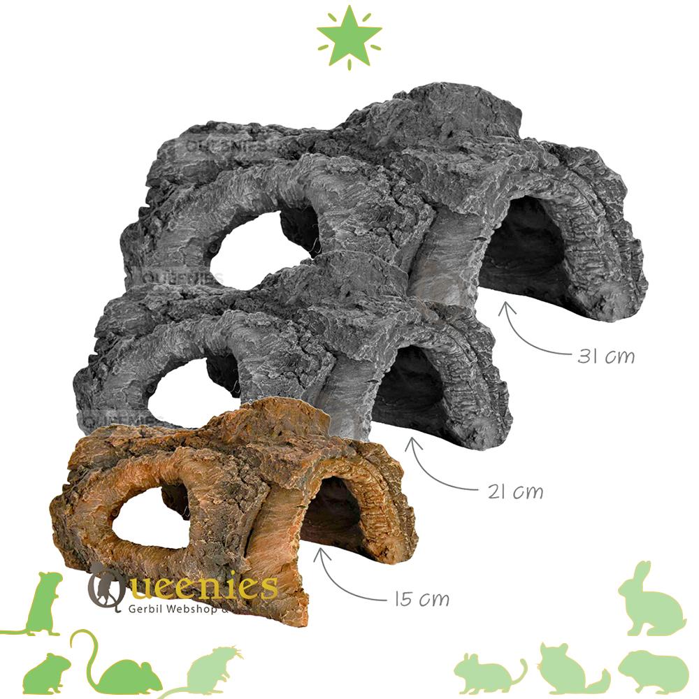 Kleine boomstam van kunsthars voor muizen