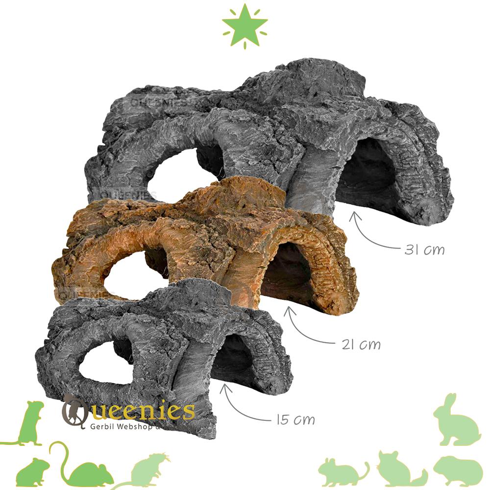 Halve tunnel Boomstam voor Gerbils