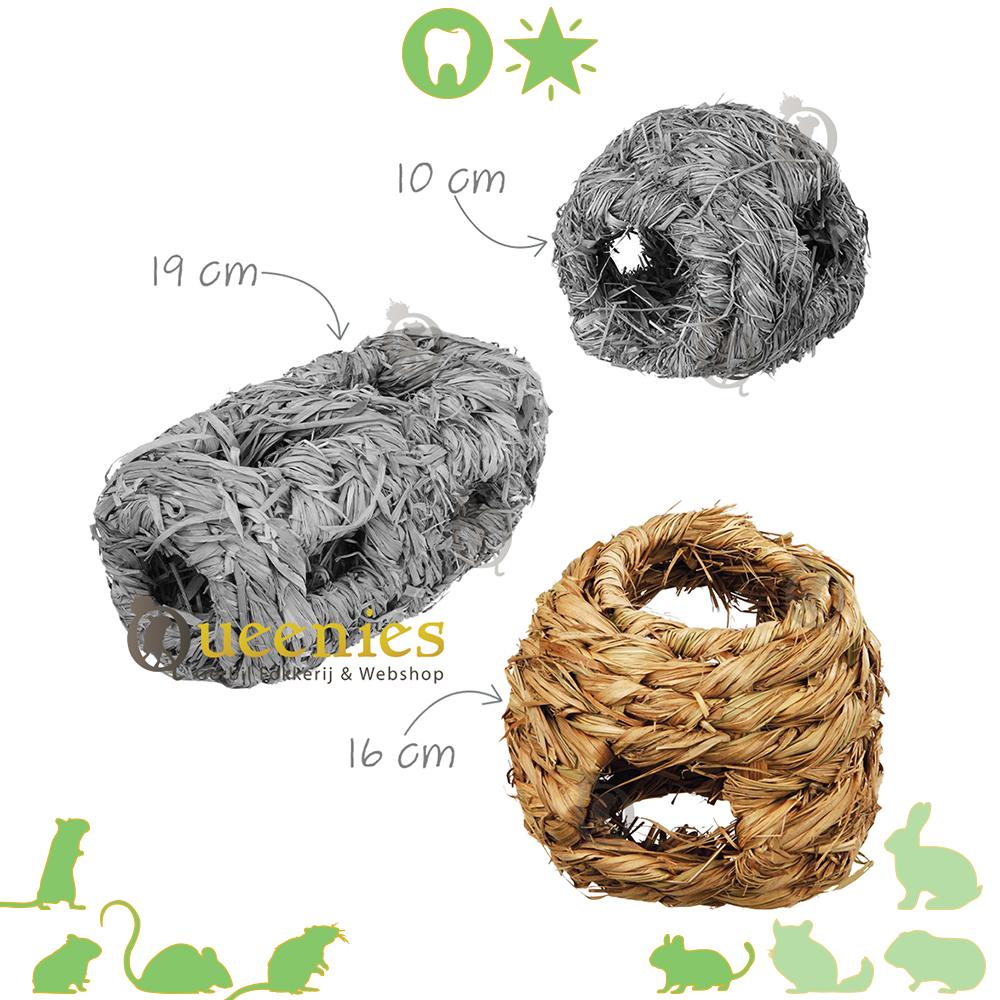 Groot grasnest voor dwergkonijnen