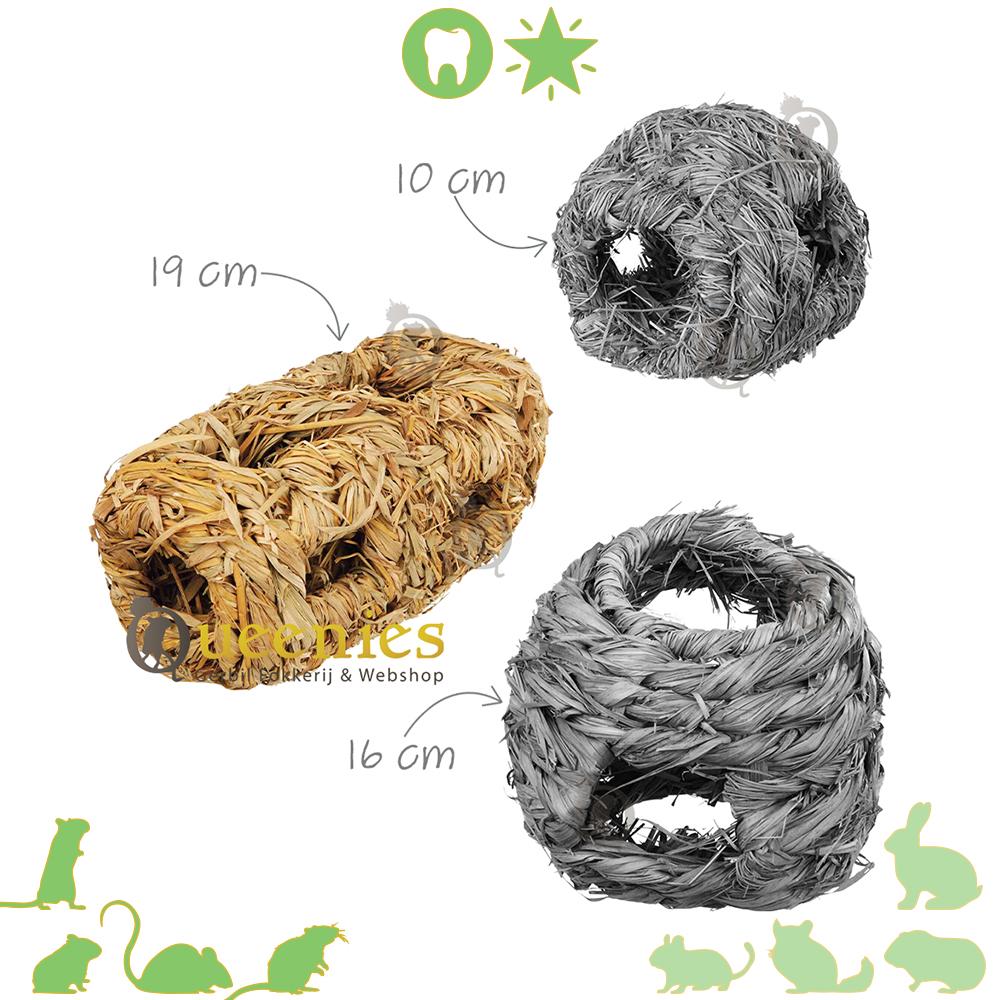 Grasnest 19 cm voor goudhamster