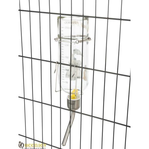 Glazen drinkfles voor cavia's en konijnen