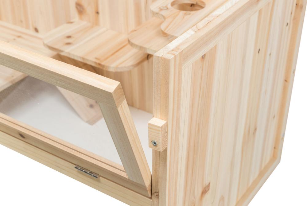 opening van houten knaagdierenkooi of knaagdieren verblijf 100x50x50