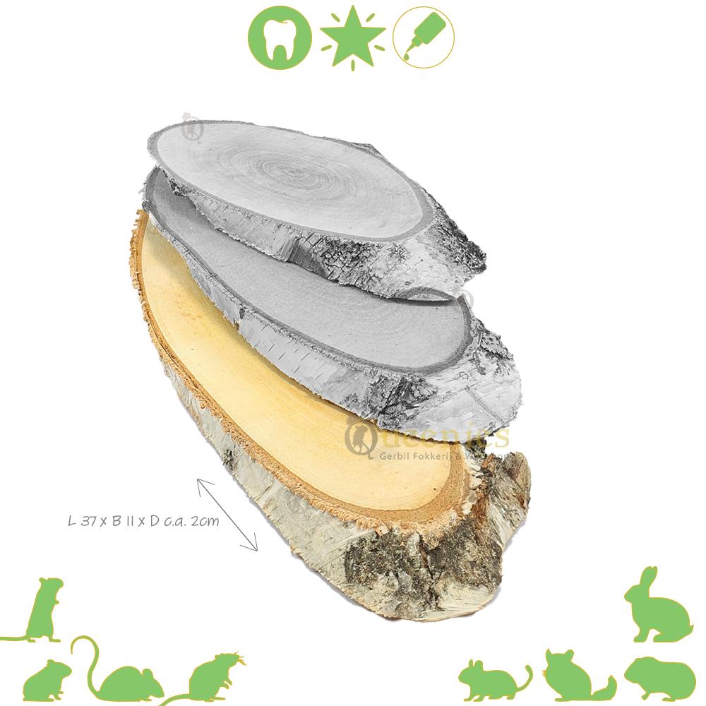 XXL berkenschijf voor stabiele ondergrond voerbak