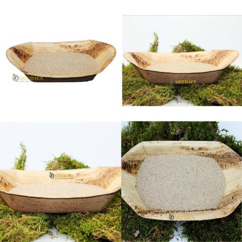 Ovale Palmblad zandchaal voor Gerbils of Hamster