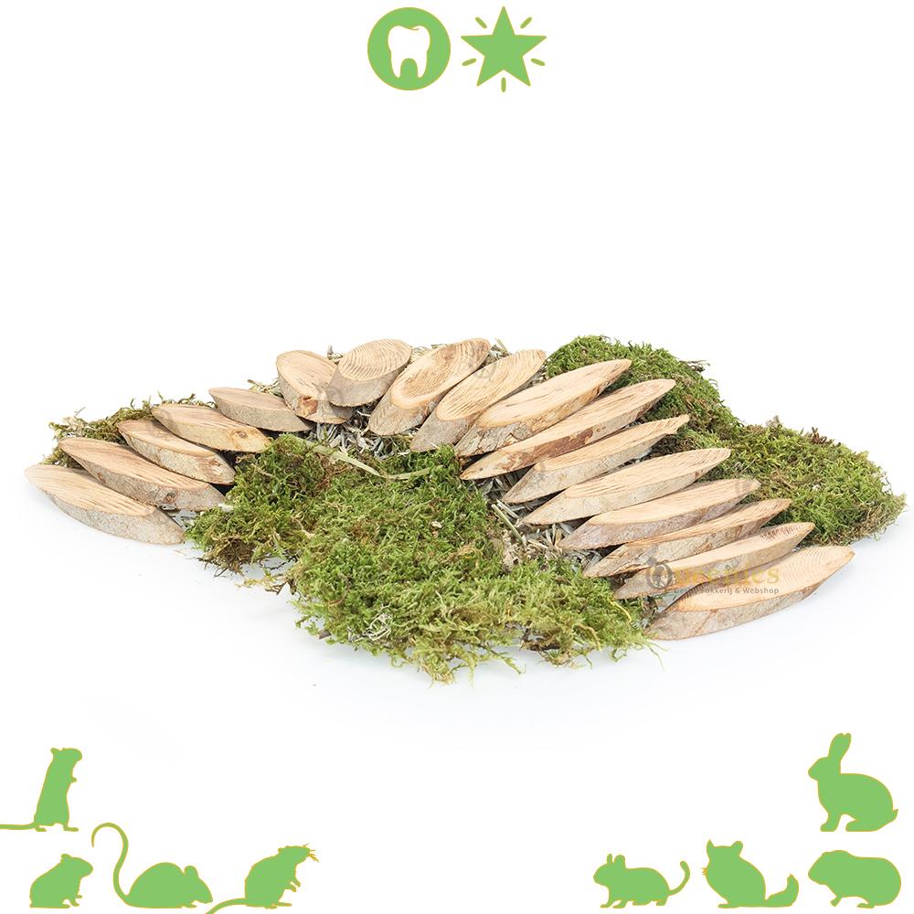 Houtschijven voor hamsterscaping