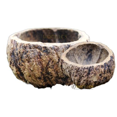 Natuurlijke voerbak in hamsterscaping