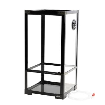 Paludarium met schuifruiten en ventilatiedeksel