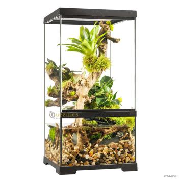Terrarium 30x30x60 met inrichting
